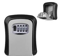 Caja fuerte para llaves con código numérico, caja de llaves con código de 4 dígitos, montaje en pared, caja fuerte para llaves exterior, impermeable, gran capacidad para exteriores, caja fuerte