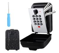 Caja fuerte para llaves con código numérico, caja fuerte exterior resistente al agua, caja de llaves con código de 12 dígitos para exterior, hogar, coche, oficina, garaje, escuela