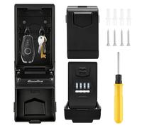 Caja fuerte para llaves con código numérico, grande de 4 dígitos con código iluminado, resistente al agua, caja fuerte para llaves inoxidable, caja fuerte para el hogar, oficina, escuela, garaje y más