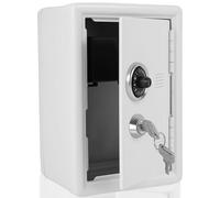 Caja fuerte para niños con cerraduras, pequeña niña, rosa, blanco, estable, profesional, linda, cariñosa, bonita hucha, 12 x 10 x 18 cm (blanco)