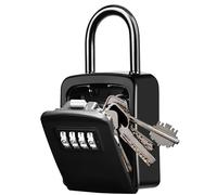 Caja fuerte portátil con código de 4 dígitos, cerradura de combinación reprogramable para pomo de puerta, caja de seguridad para almacenamiento de llaves de repuesto, para casa, oficina, garaje