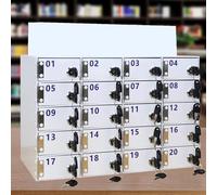 Caja fuerte portátil para teléfono con 15 ranuras, armario de almacenamiento acrílico para teléfonos móviles, organizador seguro para 12-100 teléfonos, ideal para uso doméstico u oficina, diseño que