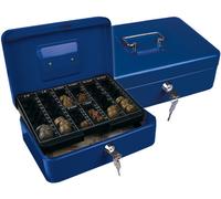 Caja fuerte Q-Connect con bandeja para monedas 250X90X180 mm Azul