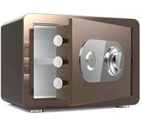 caja fuerte, Securit Househol Mechanica Loc Ke Bo Hig Stee Vaul Anti-Thef Fireproo e impermeable(Brown,38x30x30cm)