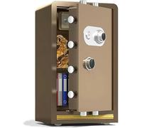 caja fuerte, Stee Storag Bo Suitabl fo Hom Hote Offic Filin Gabinetes ignífugos antirrobo y antiperforación(Brown,60x39x32cm)