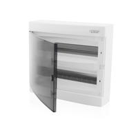 Intratec Cuadro Eléctrico de Superficie 2 Fila - IP40 Caja de Distribución para 36 Módulos con Puerta Blanca para una Instalación Fácil en Hogar y Comercio - 361 x 396 x 112 mm