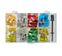 Caja fusibles planos coche 19mm 32vdc (estuche (100uds.)+ extractor 20