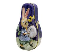 Caja Galletas De Pascua, Caja Metalica Vintage De Conejo De Pascua, Caja Regalo Per Chocolate Dulces Bocadillos Pascua Decoracion