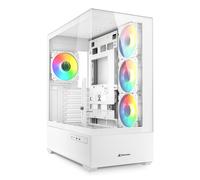 CAJA GAMING ATX SHARKOON AK6 TGV 4XVENT 120MM 2XUSB SN FUENTE BLANCO