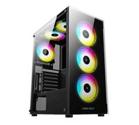 Caja ATX de vidrio XC-210 (negra) - KEEP OUT