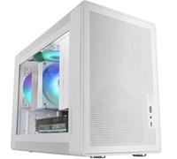 Mars Gaming MC-XPS, Caja Gaming MicroATX Ultracompacta, Cristal Templado + Paneles Mesh, Ventilador FRGB 120mm, Tecnología Refrigeración Mesh, Soporte Dual de PSU ATX y SFX, Minitorre PC USB-C, Blanco