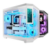 Caja Gaming Semitorre Mars Gaming MC-3TCORELCD/ Blanca