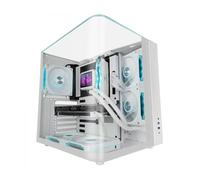 Mars Gaming Caja Gaming ATX MC-INFINIOLITE – Cristal curvado sin marco, RL 240 mm, USB-C, Blanco