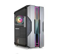 Caja Gaming TooQ Nightcity TQGCC103-B ARGB ATX/Midi Tower Negro Plata Acero/Vidrio Templado