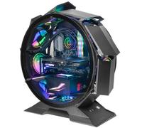 Mars Gaming MCORB Negro Caja PC Gaming Micro-ATX XL Diseño Circular Custom Doble Cristal Templado