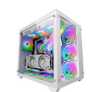 Mars Gaming MCV3 Blanco Torre Gaming Custom XXL E-ATX Ventana Cristal Templado Lateral y Frontal Estructura Modular Doble Cámara