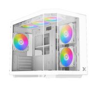 Caja gaming Xigmatek Cubi M Blanca Mini Torre ARGB cristal templado