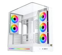 Caja gaming Xigmatek Pano II blanca vidrio templado ARGB Mid Tower