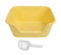 Caja Gato Grande AntiSalpicaduras 15 cm Apertura Paredes Lisas PP Fácil Limpiar para Hogar, Espacios Reducidos, Multigato