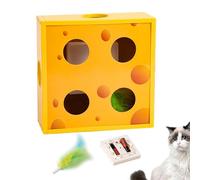 Caja gatos, juego interactivo automático de rotación continua - Caja de juguete para gatos con agujeros, para cumpleaños uso interior, juego autónomo exterior parque salón y contra el