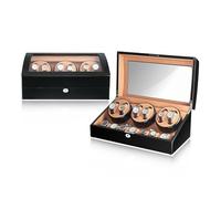 Caja Giratoria De 6+7 Relojes La Rotación Se Detiene Al Abrir La Tapa Mecanismo De Giro Equipado Con Motor Silencioso Funcionamiento Con Adaptador De CA O Pilas