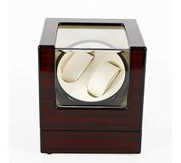 Caja giratoria para relojes automáticos, 18 x 18 x 21 cm, para 2 relojes, caja de madera para regalo, caja de reloj, adaptador de caja de reloj