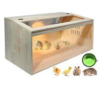 Caja grande de 20 piezas para criar pollos, caja de incubadora todo en uno, para pollitos, codorniz, hámsters, capacidad de hasta 35 pollitos, patrón B, 32 pulgadas de largo x 16 pulgadas de ancho x