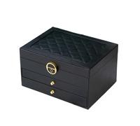 Caja grande for guardar joyas, organizador multicapa for collares, pendientes y de cuero. Cajas presentación para Joyas y Pendientes(White)