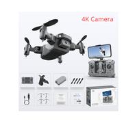 (Caja gris 4K) KY905 Mini dron cuadricóptero con control remoto RC plegable FPV para fotografía aérea