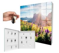 Caja guardallaves 30x30 cm Idilio de montaña Puerta Izquierda Blanco