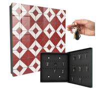 Caja guardallaves 30x30 cm Mosaico Rojo Puerta Derecha Negro