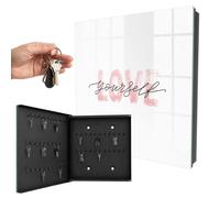 Caja guardallaves de Metal 30x30 cm Ámate a ti Mismo Puerta Izquierda Negro