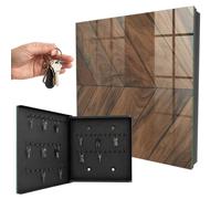 Caja guardallaves de Metal 30x30 cm Espiga de Madera Puerta Izquierda Negro