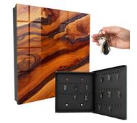 Caja guardallaves de Vidrio 30x30 cm Esencia de Madera Puerta Derecha Negro | Colgador | Vitrina | Expositores | Depósito | Armario | Gancho | Cuadro | Mueble | Recipiente | Soporte