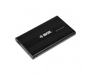 Caja HDD iBox HD-01 2.5 pulgadas Metal USB 2.0 Negra Compatible Windows Mac Linux