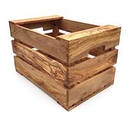 Caja hecha a mano de madera de olivo, tamaño XL, 45 x 35 x 28 cm, para guardar verduras, frutas, decoración, caja de madera