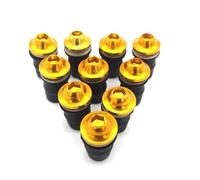 Caja herramientas 10 Tornillos Rojos Para Parabrisas De Motocicleta Para CBR125R CRF250R(Gold)