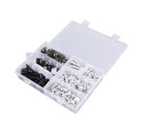 Caja herramientas Clip De Sujeción De Tornillo De Tuerca De Carenado De Parabrisas De Aluminio Para Motocicleta, Kit De Carrocería Para YZF R6 R1 R3 R25 FZ07 FZ09(Plata)