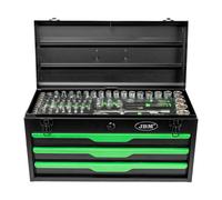 Caja Herramientas JBM 54261 143 Piezas Metálica Vasos Llaves Carracas CrV
