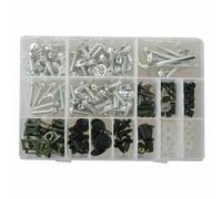 Caja herramientas Kit Completo De Tornillos De Carenado Para Motocicleta, Clips De Tornillos Para El Cuerpo Para VFR400 R NC30 1988 1989 1990 1991 1992 200x(Plata)