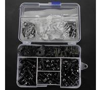 Caja herramientas Kit Completo De Tornillos De Carenado Para Motocicleta, Tuerca De Tornillos Para B-KING Para BOULEVARD C90 S50 S83 GW250 Para INAZUMA RF900R RGV250 RV125 RV200(Negro)