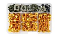 Caja herramientas Kit De Carenado De Motocicleta, Tornillos Para El Cuerpo Del Parabrisas, Juego Para XLV 600 650 700 TRANSALP NX 650 FMX 650 XRV650 TRX 300EX(Gold)