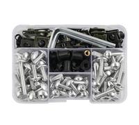 Caja herramientas Kit De Tornillos De Carenado De Motocicleta, Tornillos De Parabrisas, Accesorios Modificados, Tornillo Para K&awasaki Zn6 Msx125 Mtl Rta, 190 Uds.(Sliver)