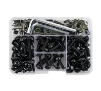 Caja herramientas Kit De Tornillos De Carenado Para Motocicleta, Pernos De Parabrisas Para VERSYS 650 Para NINJA 300 400 650 ZX6R Para VULCAN S 650 ZX10R KLX250(Negro)