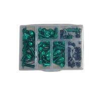 Caja herramientas Kit De Tuercas De Pernos De Carenado, Clips De Sujeción Para El Cuerpo, Tornillo Para TMAX MT07 MT09 MT-09 SP MT125 MT25 YZF R1 R15 R25 R3 R6 R125, 155 Uds.(Green)