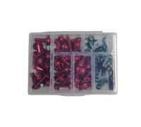 Caja herramientas Kit De Tuercas De Pernos De Carenado, Clips De Sujeción Para El Cuerpo, Tornillo Para TMAX MT07 MT09 MT-09 SP MT125 MT25 YZF R1 R15 R25 R3 R6 R125, 155 Uds.(rojo)