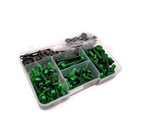 Caja herramientas Kit De Tuercas De Pernos De Carenado Para Motocicleta, Clips De Sujeción Para El Cuerpo, Tornillos Para Aerox155 Mt03 Para Aerox 155 Yz 125 Fz8 Xsr700(Green)