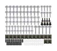 Caja herramientas Tornillos De Parabrisas De Perno De Carenado Personalizado Motocicleta Para K&awasaki Z750 Z900 Z1000 Z800 Para Versys 650 Er6n Para Ninja 400 300(Plata)