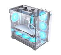 Caja Hiditec SKY Semitorre ATX Triple Cristal Templado RGB Plata 7 Ventiladores Panel USB-C