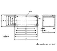 Caja impermeable de abs ? gris oscuro 160 x 80 x 85 mm